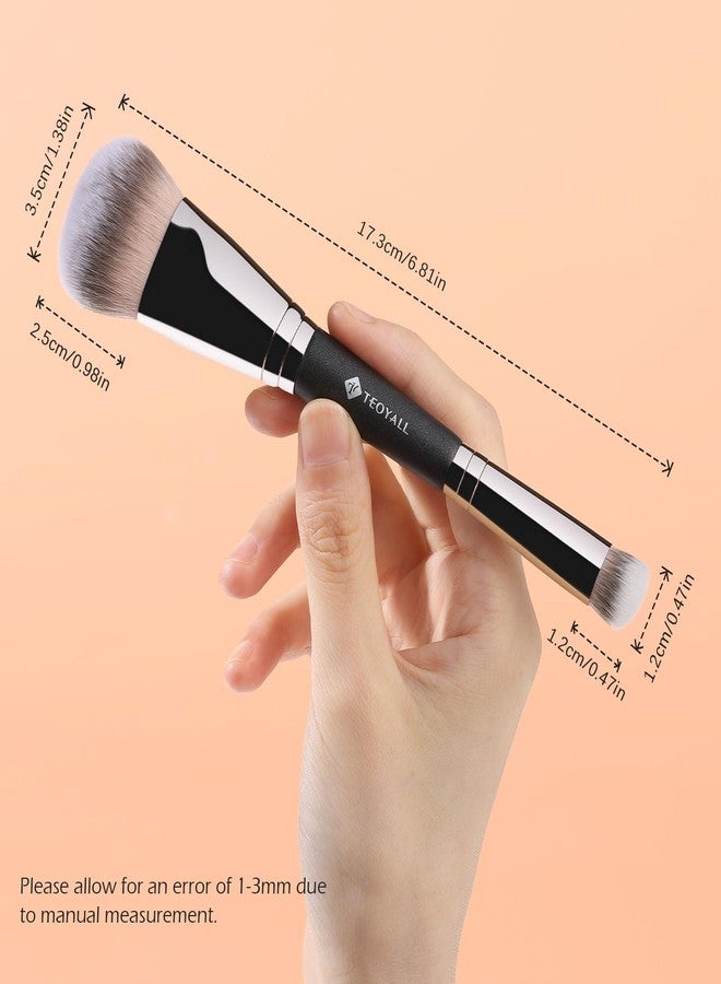 TEOYALL Dual-Ended Contour Concealer Brush, Sculpting Defining and Angled Under Eye Synthetic Bristles for Liquid Cream Powder - Image 5
